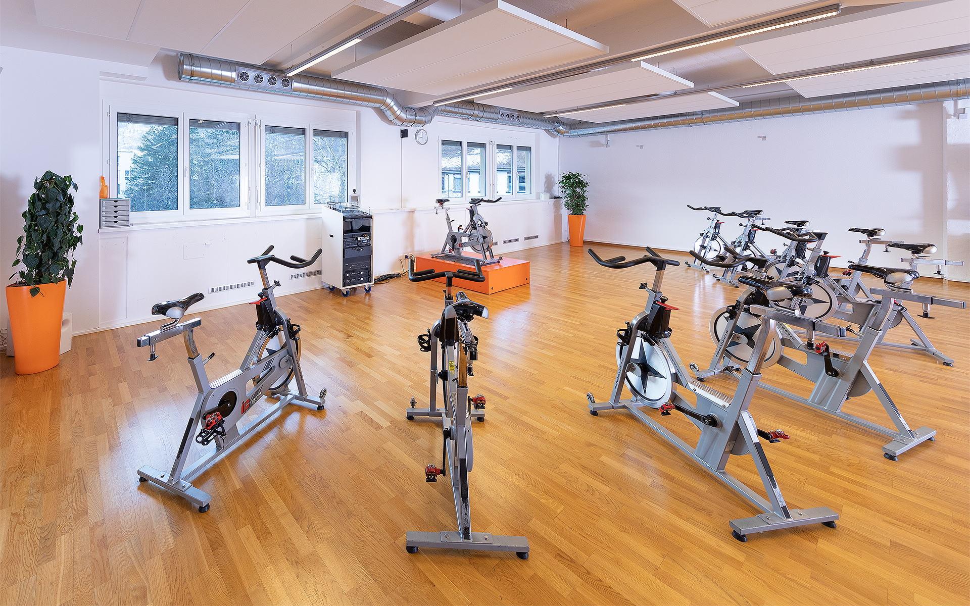 Kursraum Spinning Bikes ACTIV FITNESS Studio Chur